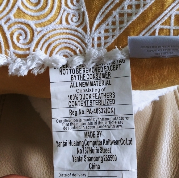 Easter accent‎ pillow fringed embellished yellow - Picture 6 of 7